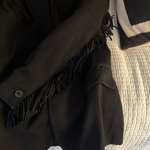 Polo Ralph Lauren wool and suede fringed jacket.